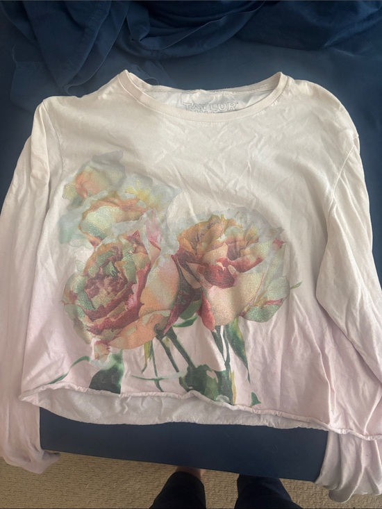 Taylor Swift Tops - Taylor Swift - Lover Crop Flower Long Sleeve T-Shirt